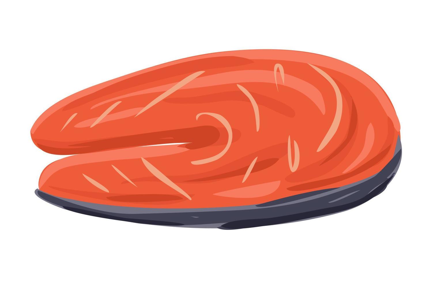 Red salmon fish vector