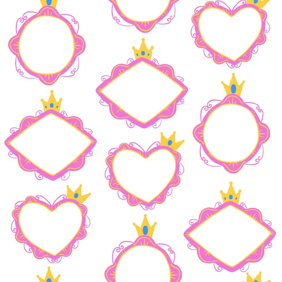 Princess frame pattern.eps vector