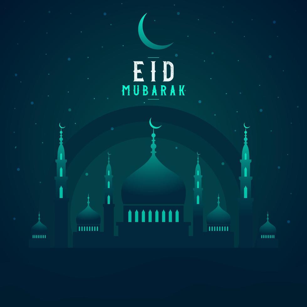 resumen religioso eid mubarak ilustración vectorial islámica vector