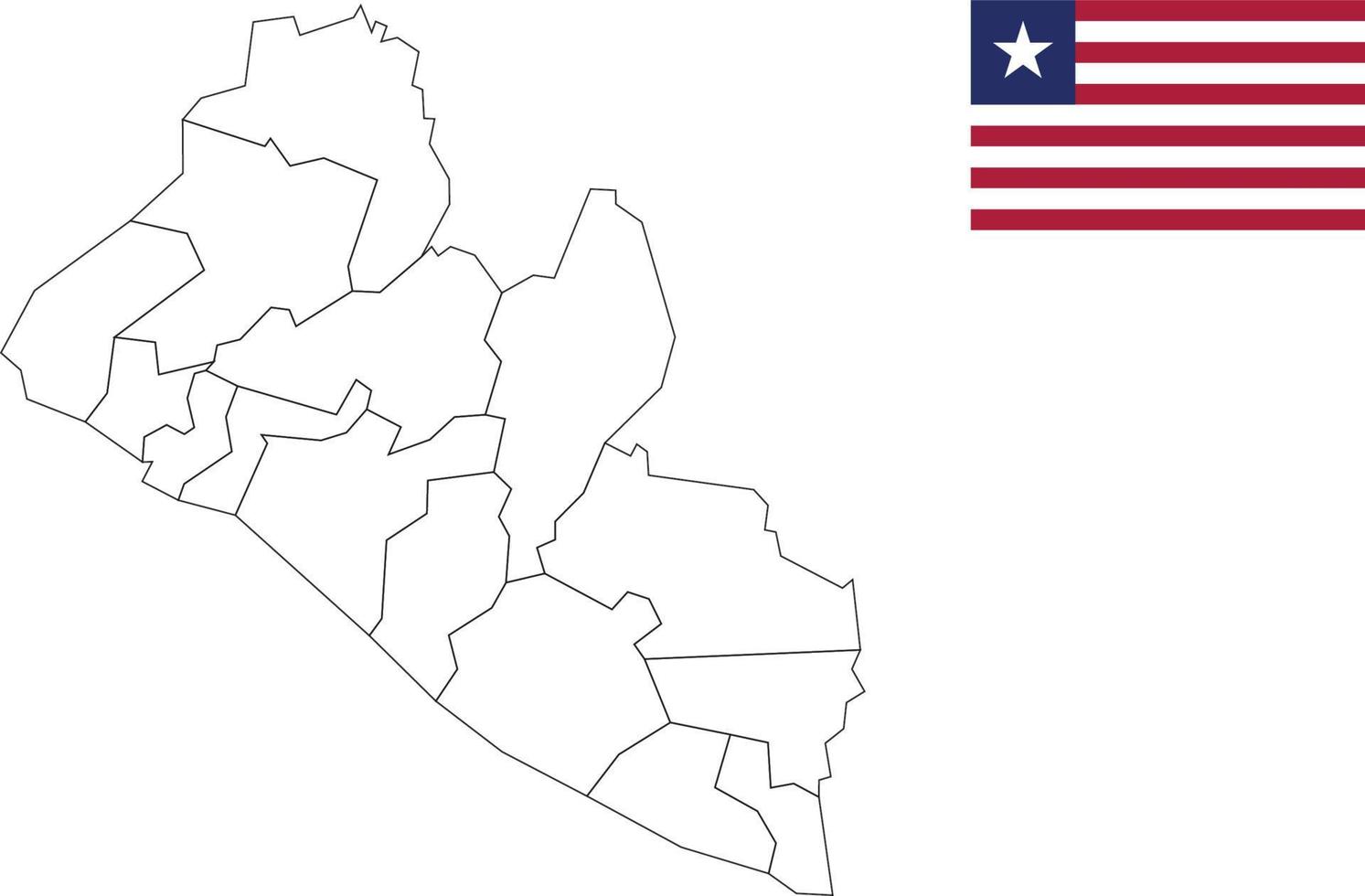 map and flag of Liberi vector