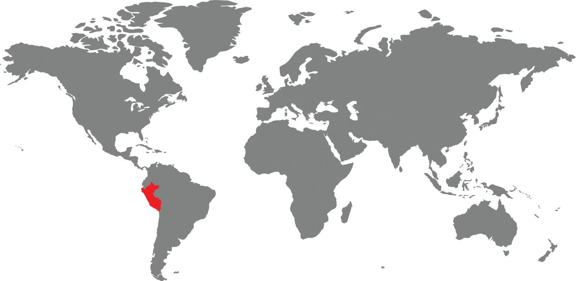 Portugal map on the world map vector