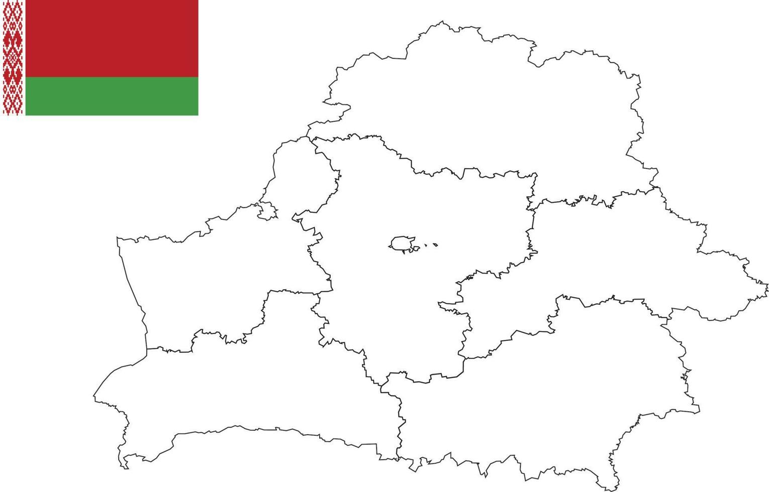 map and flag of Belarus vector