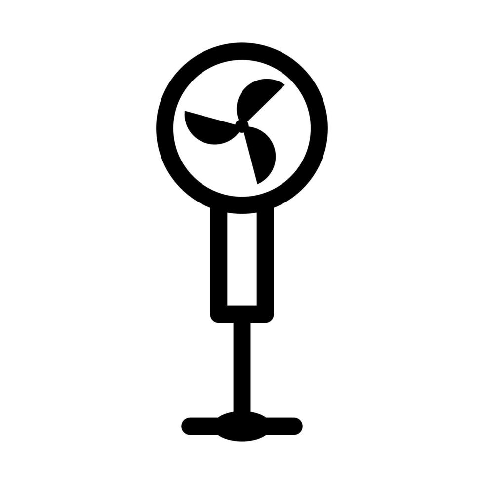 Standing fan line style icon, editable line. flat vector icon