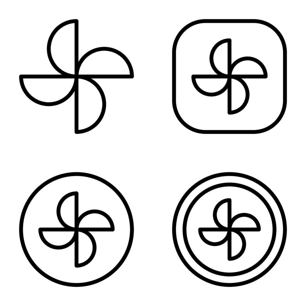 Line style toy pinwheel icon, can be used for sign or symbol on work vector