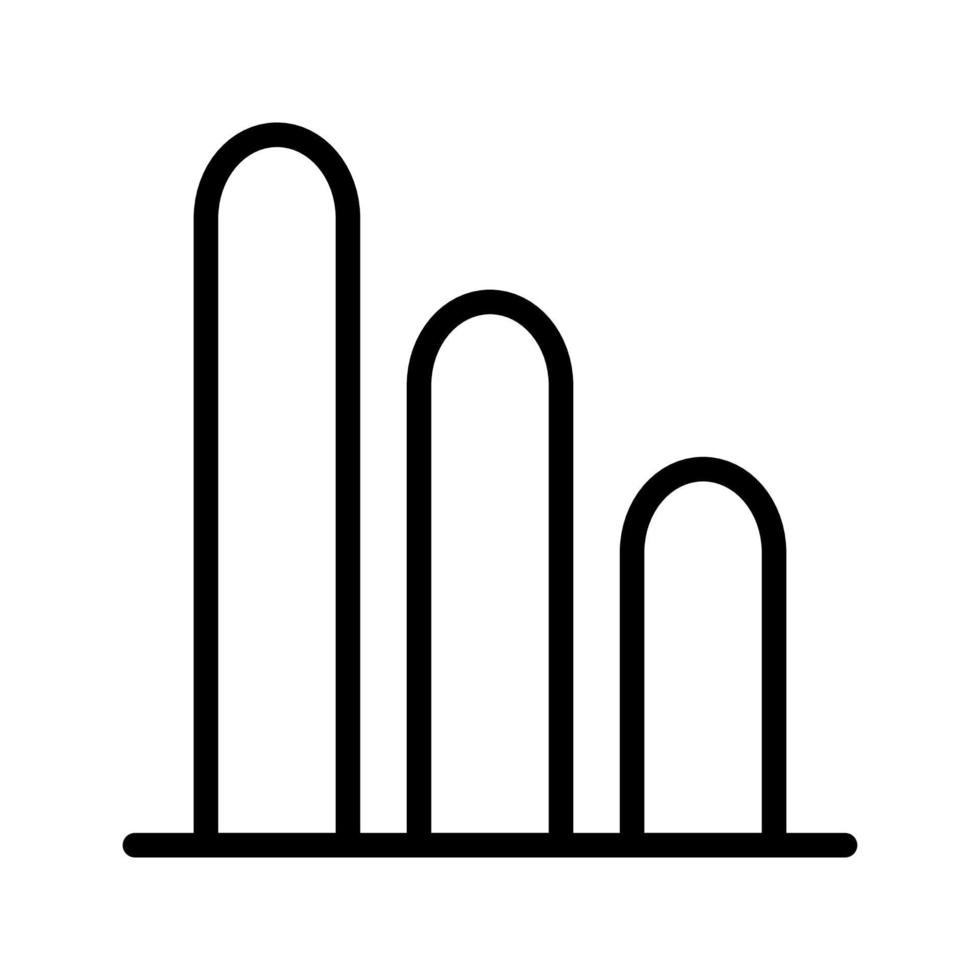 Graph downward line style icon, editable lines. can be used for logo use. flat vector icon for any purpose