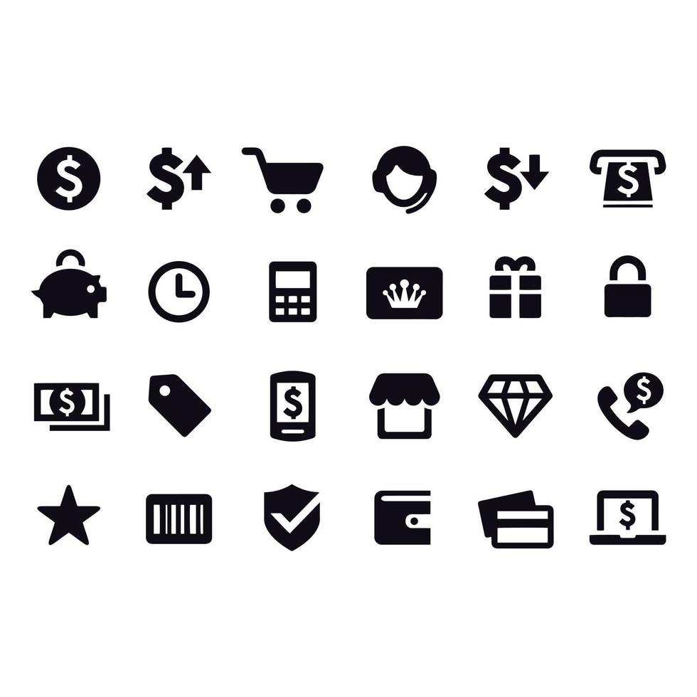 shopping icons vector design