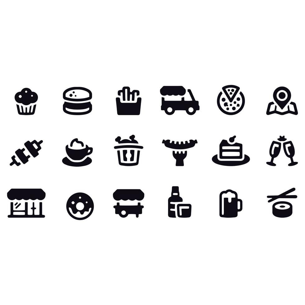 restaurant icons vector design