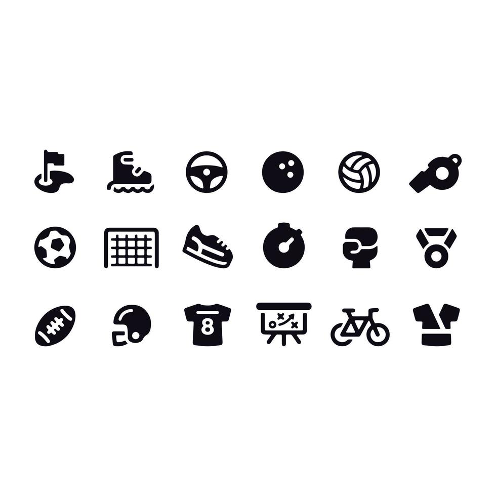 diseño vectorial de iconos deportivos vector