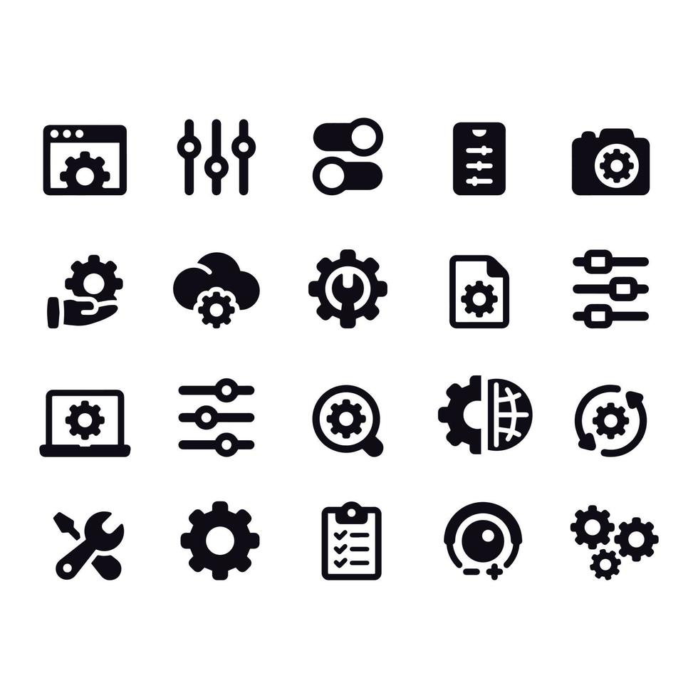 settings icons vector design