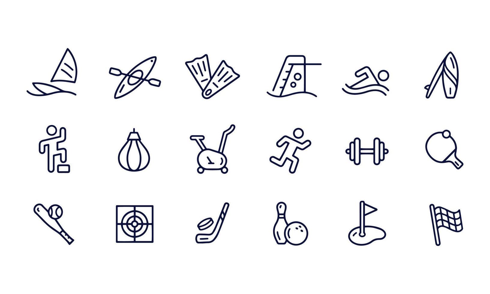 diseño de vectores de iconos deportivos