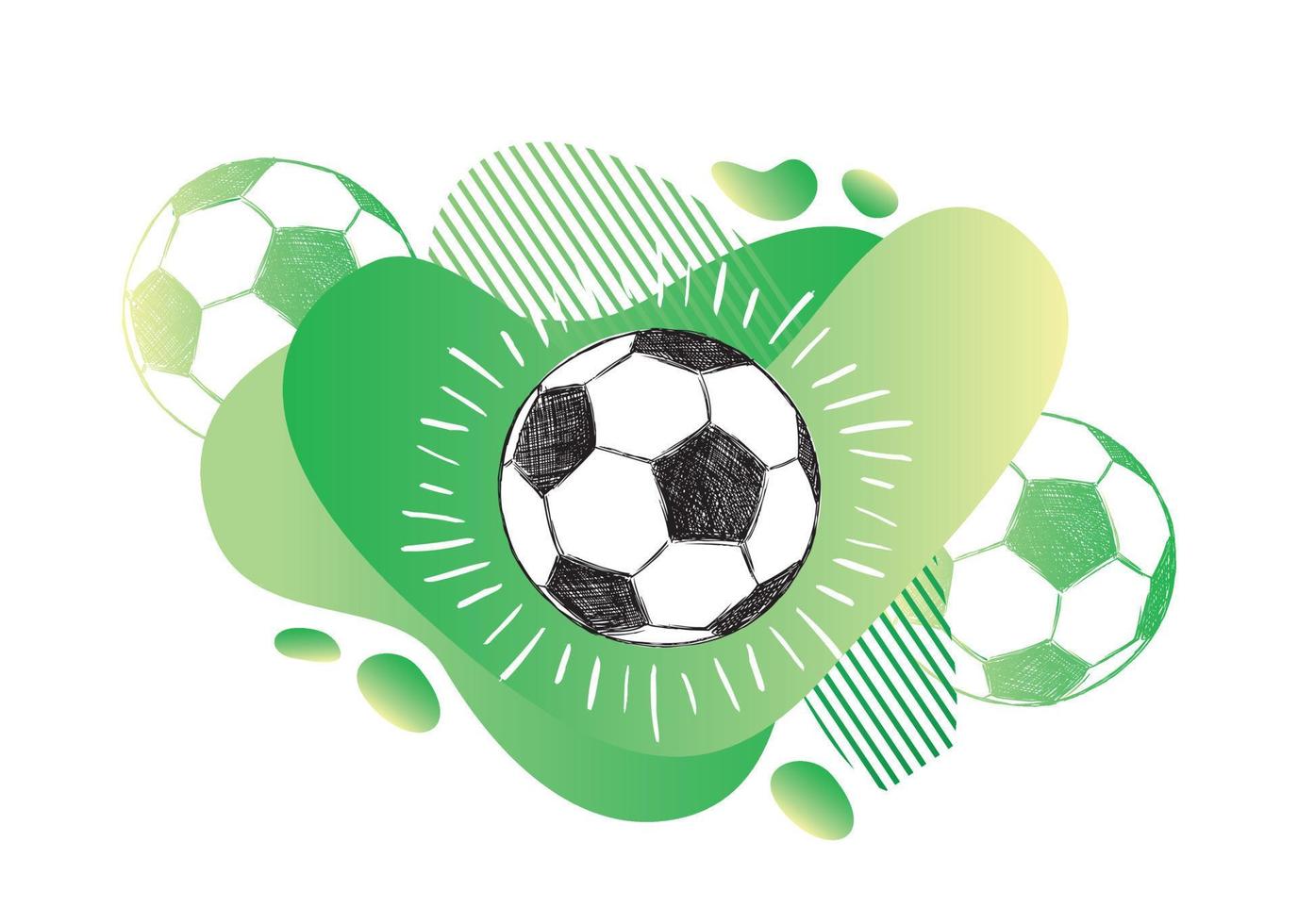 Football, soccer ball sketch. Fluid abstract background. Banners with flowing liquid shapes. vector