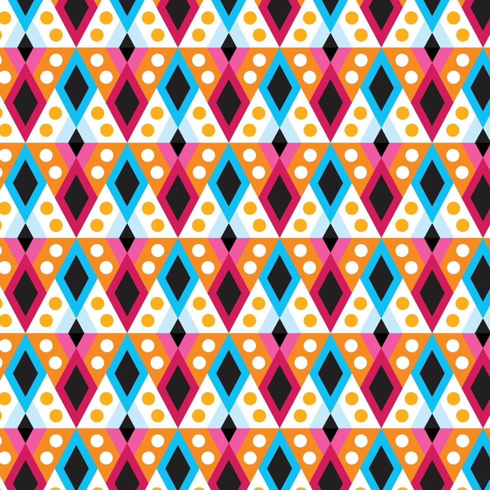 seamless geometric pattern with triangles vector
