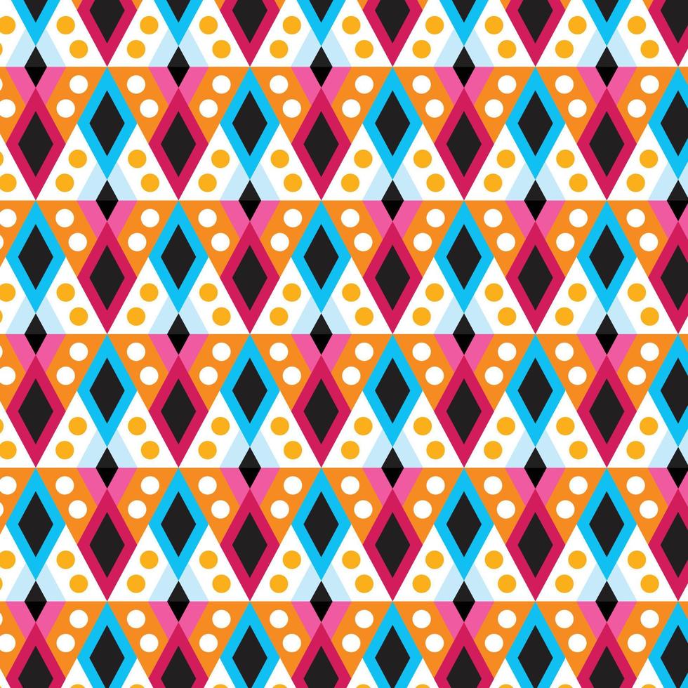 seamless geometric pattern with triangles vector