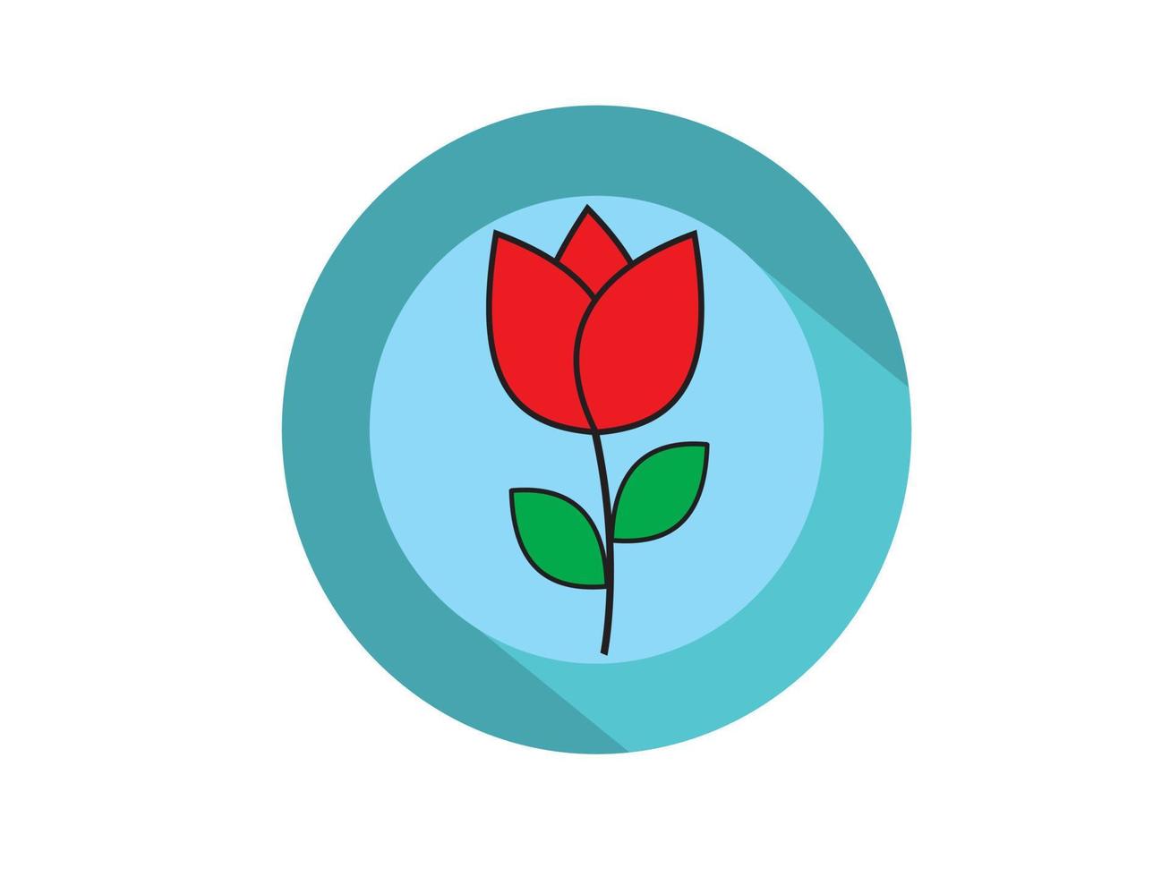 Flower red - vector