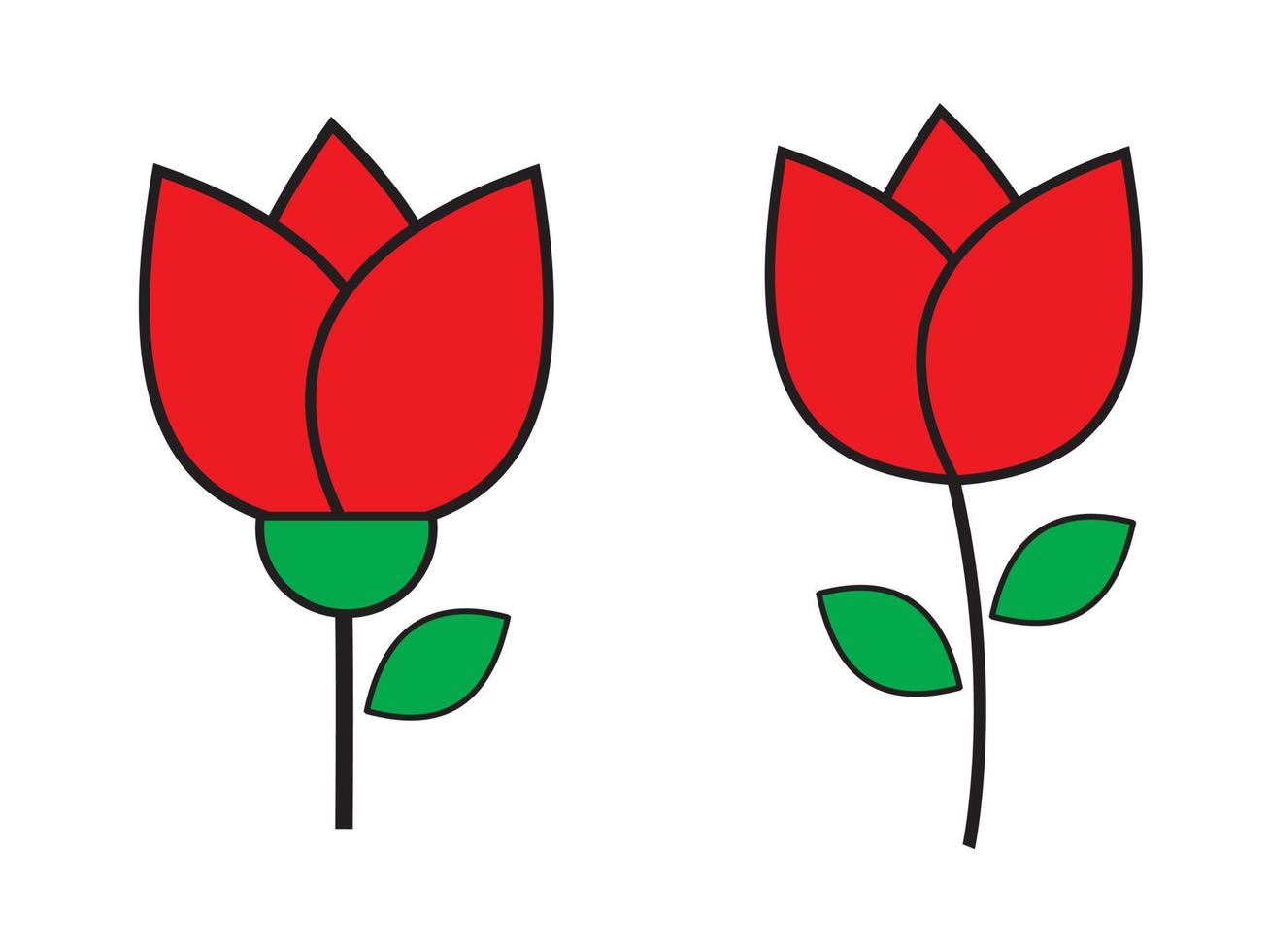 Flower red - vector