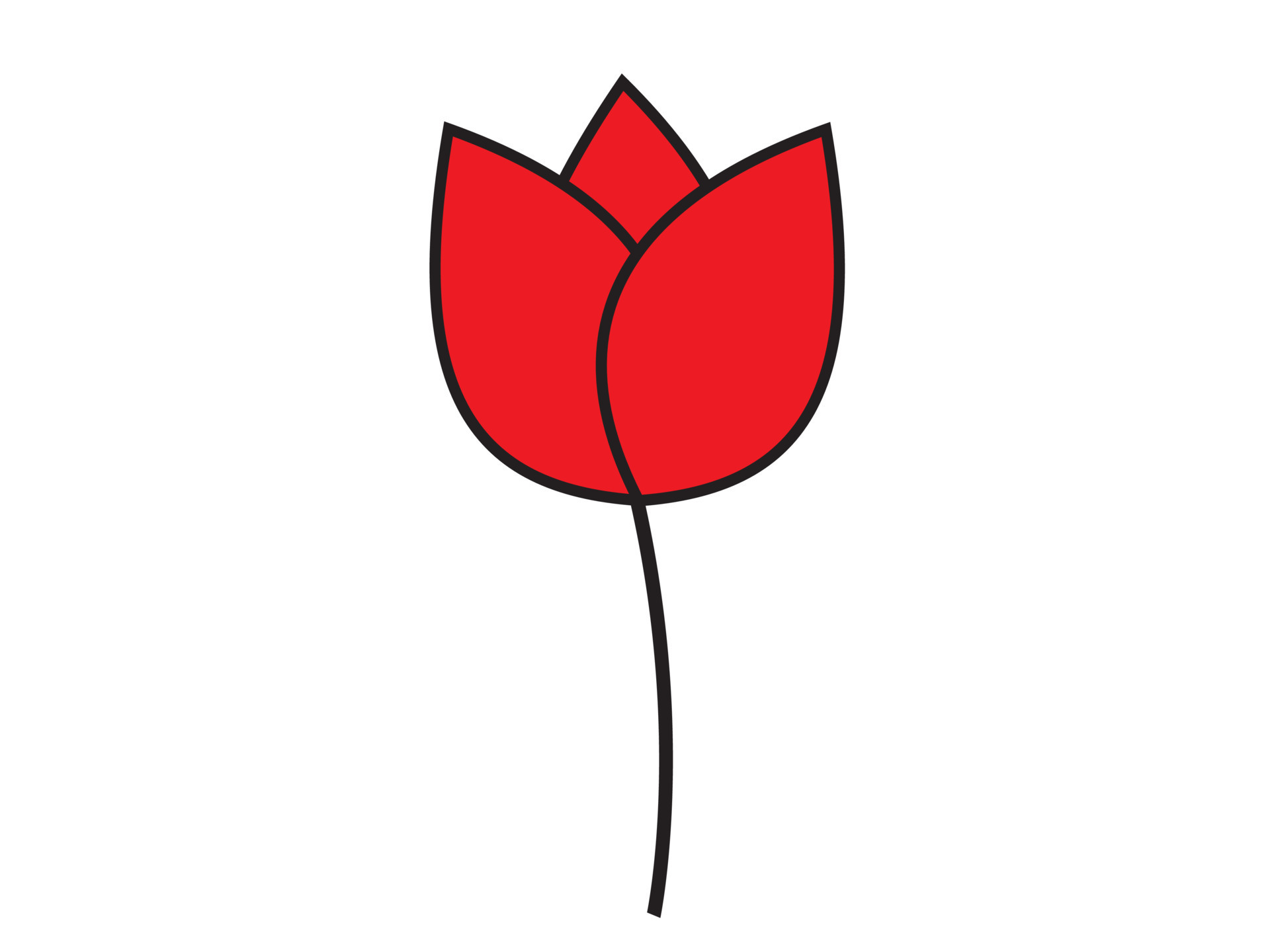 Flower red - vector 10200878 Vector Art at Vecteezy