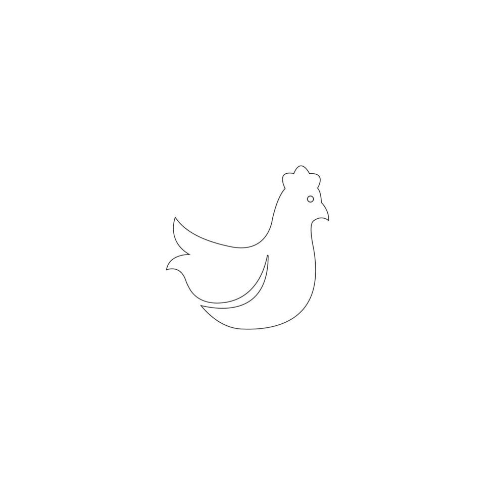 vector de ilustración de icono de pollo