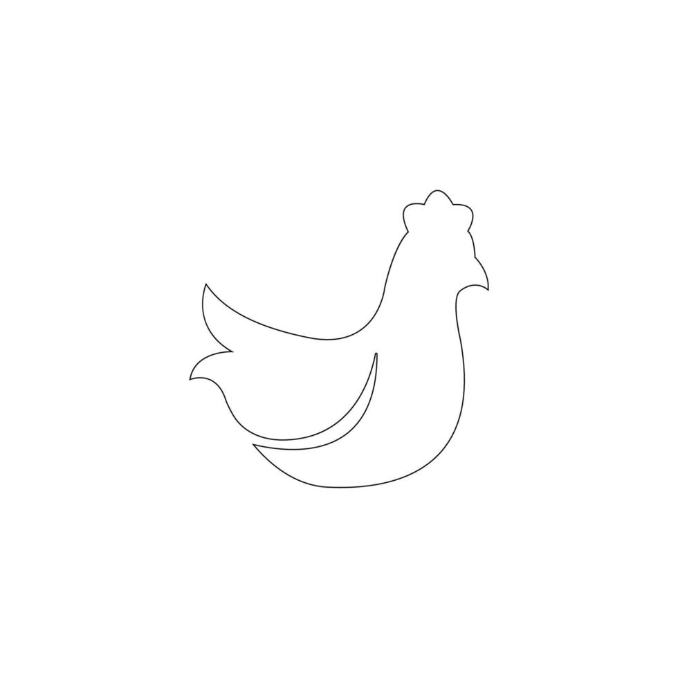 vector de ilustración de icono de pollo