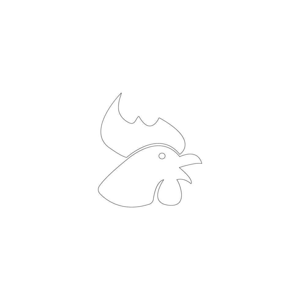 vector de ilustración de icono de pollo