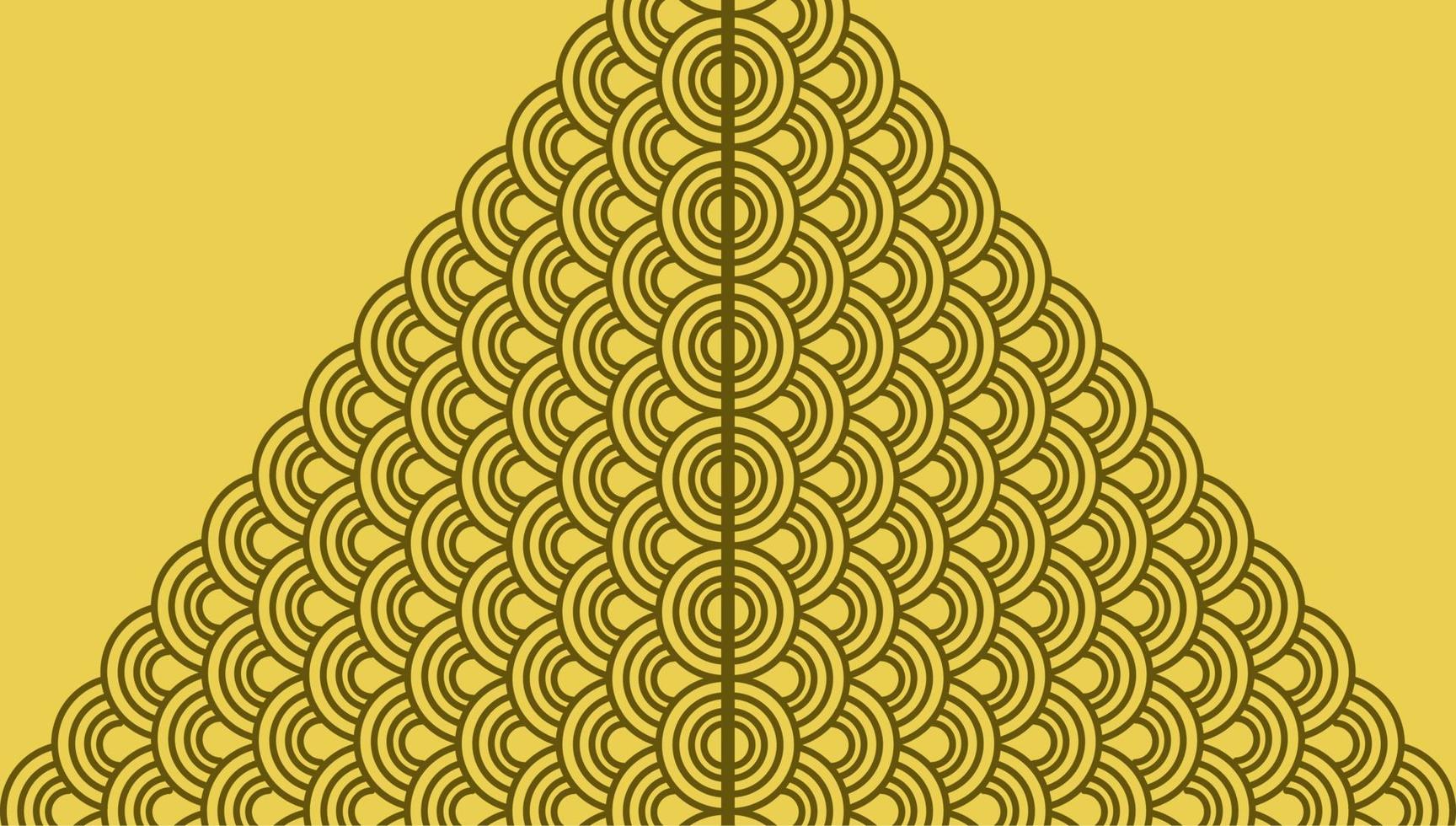 Triangle Decorative Ornament Double Sided with yellow color beautifull wallpaper vector
