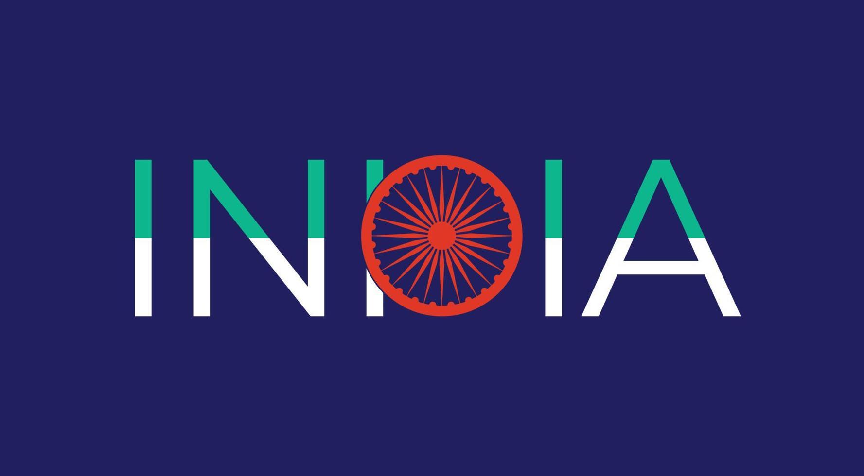 hermoso diseño tipográfico de la india vector