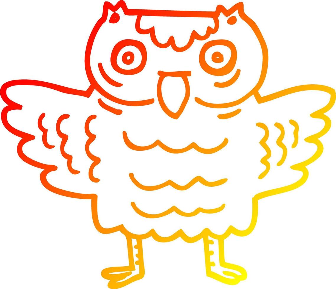 warm gradient line drawing cartoon funny owl 10201430 Vector Art at Vecteezy warm gradient line drawing cartoon funny owl 10201430 Vector Art at Vecteezy