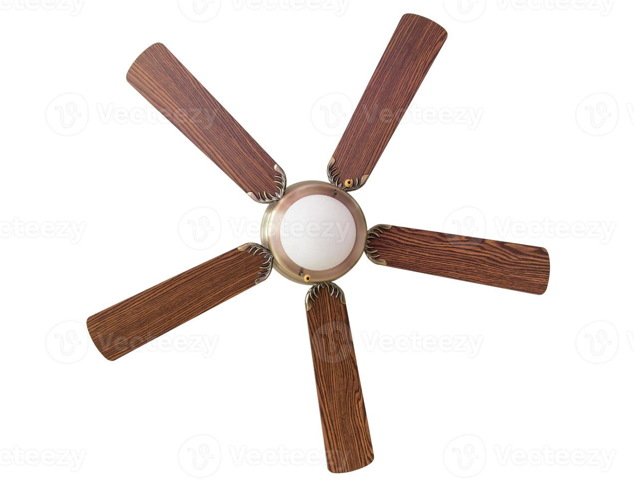 ceiling fan isolated on white with clipping path photo