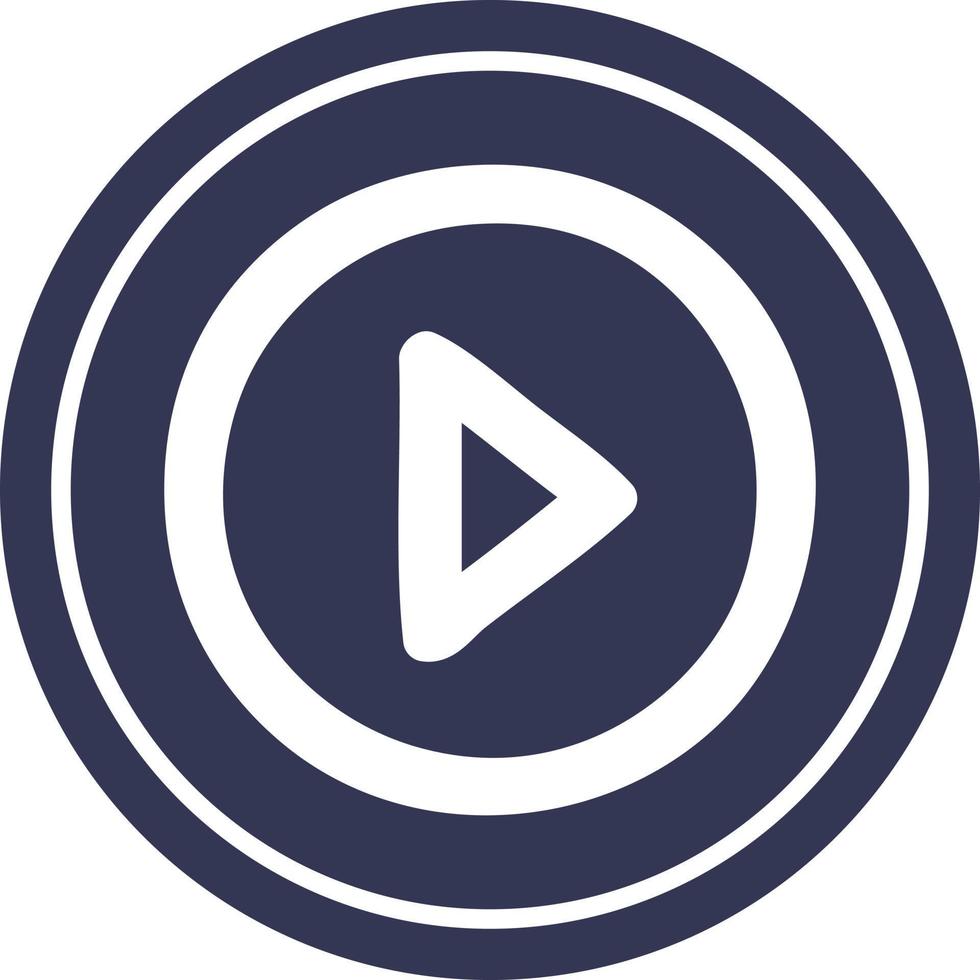 play button circular icon vector
