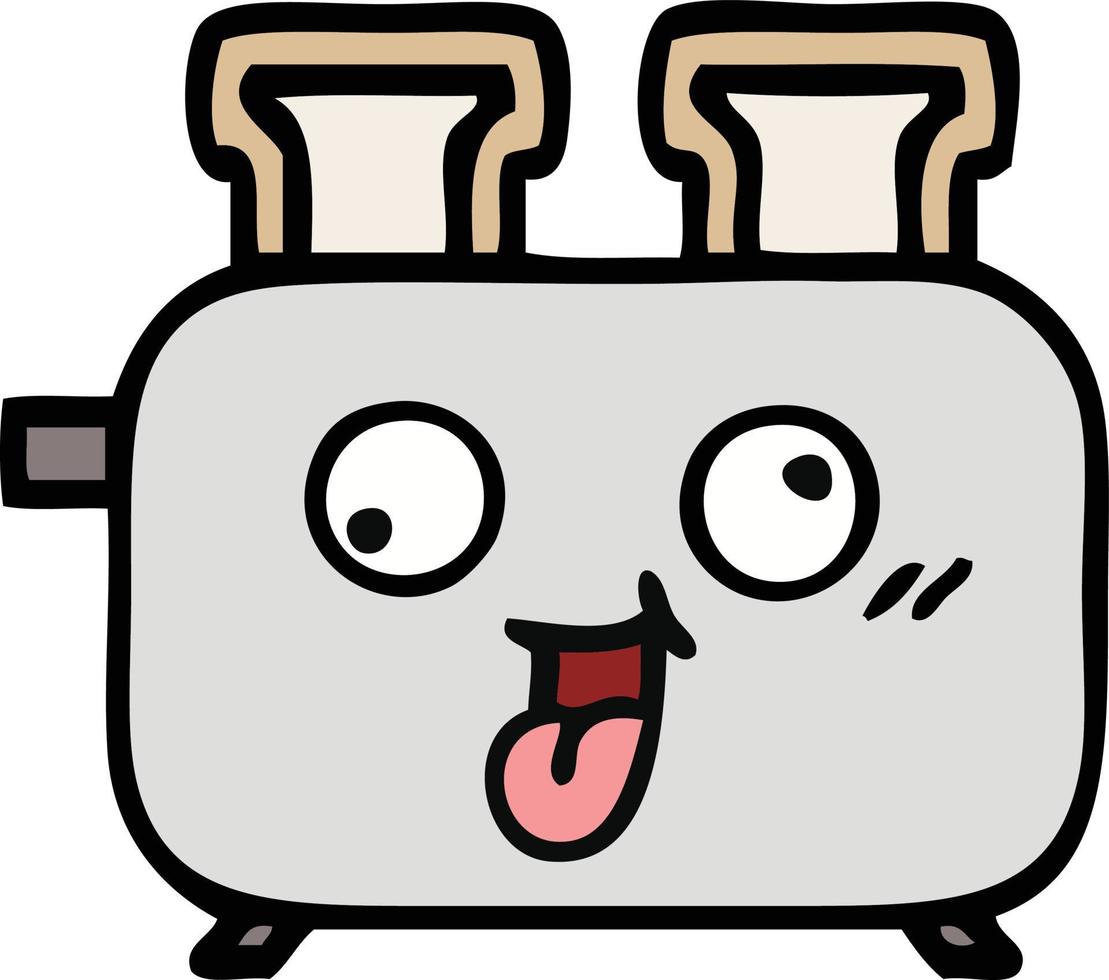 cute cartoon of a toaster vector