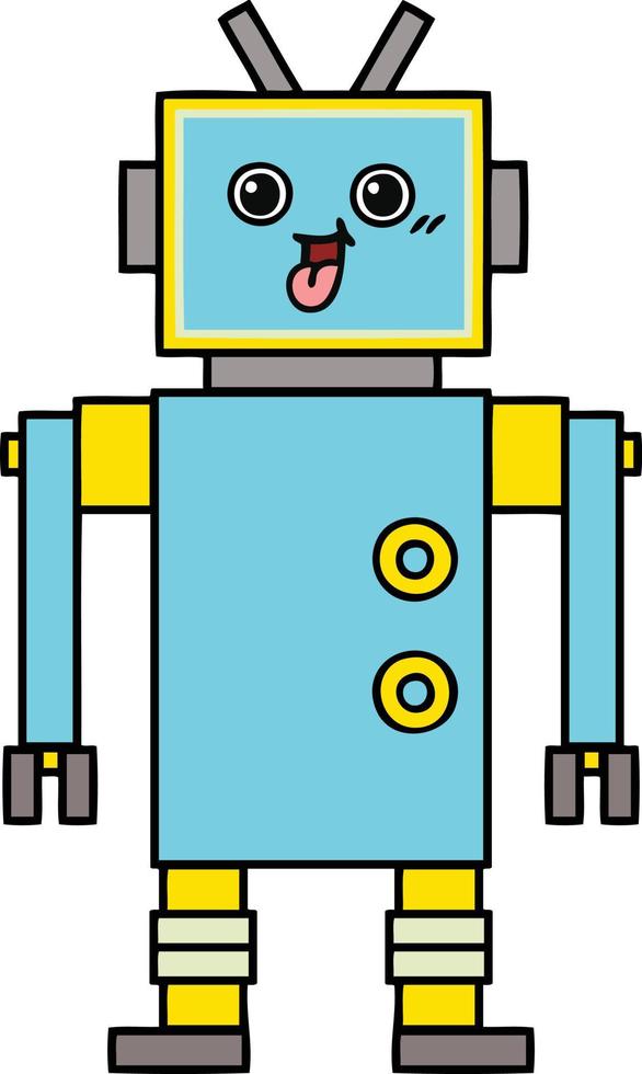 cute cartoon robot vector