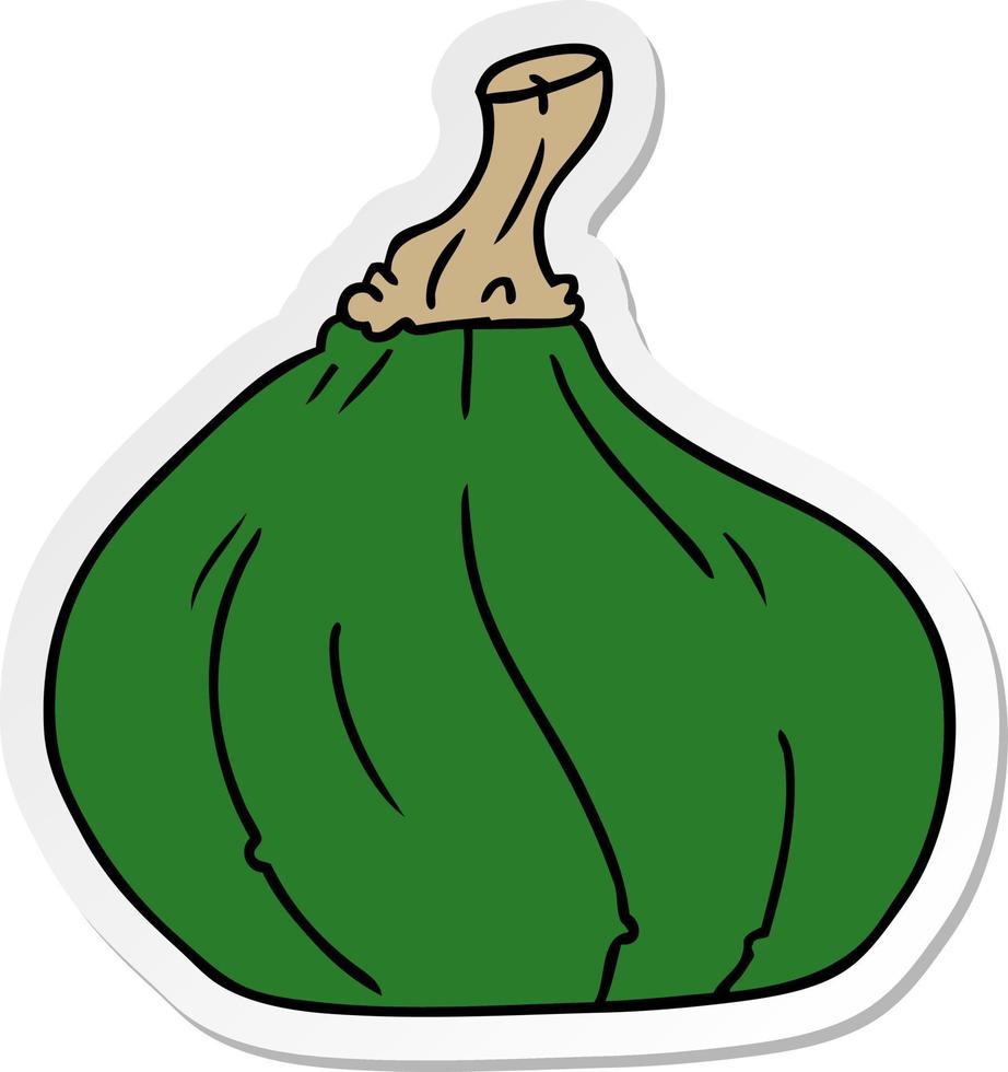 sticker cartoon doodle of a squash vector