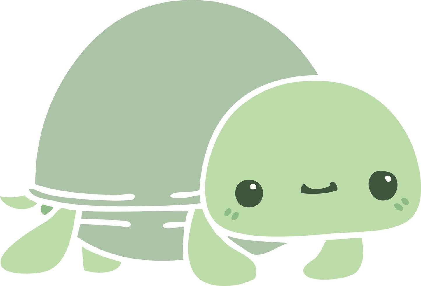 quirky hand drawn cartoon turtle vector