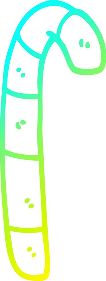cold gradient line drawing cartoon striped candy cane vector