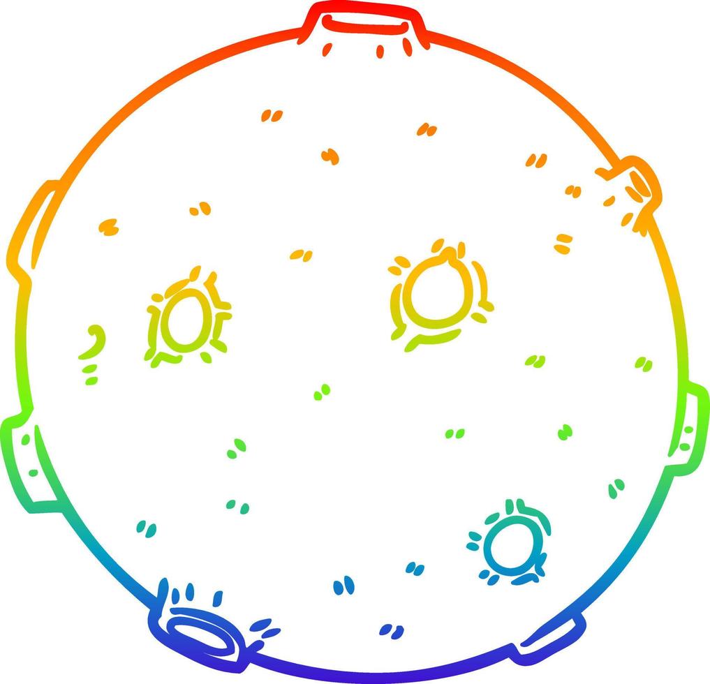 arco iris gradiente línea dibujo dibujos animados luna vector