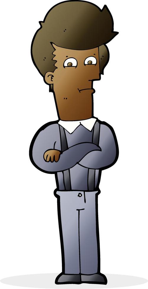 cartoon annoyed man vector