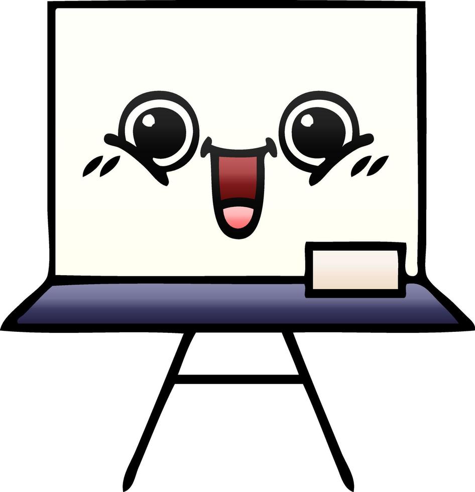 gradient shaded cartoon white board vector