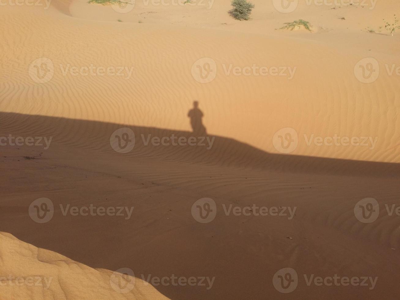 Sand dunes in the desert photo