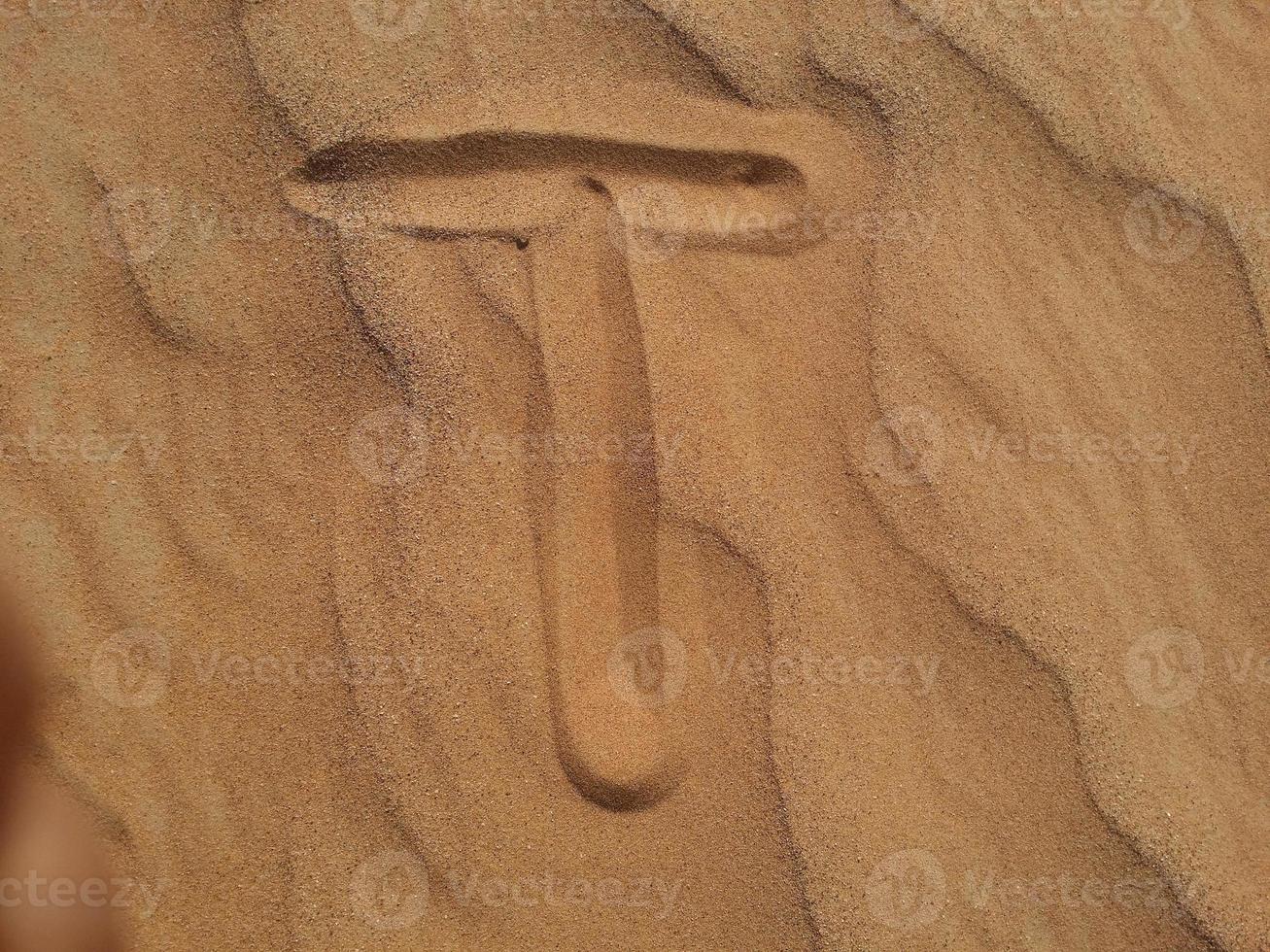 Sand dunes in the desert photo