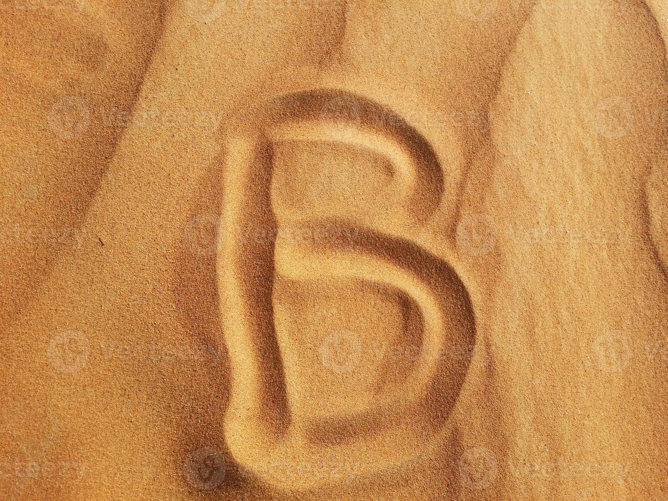 Sand dunes in the desert photo