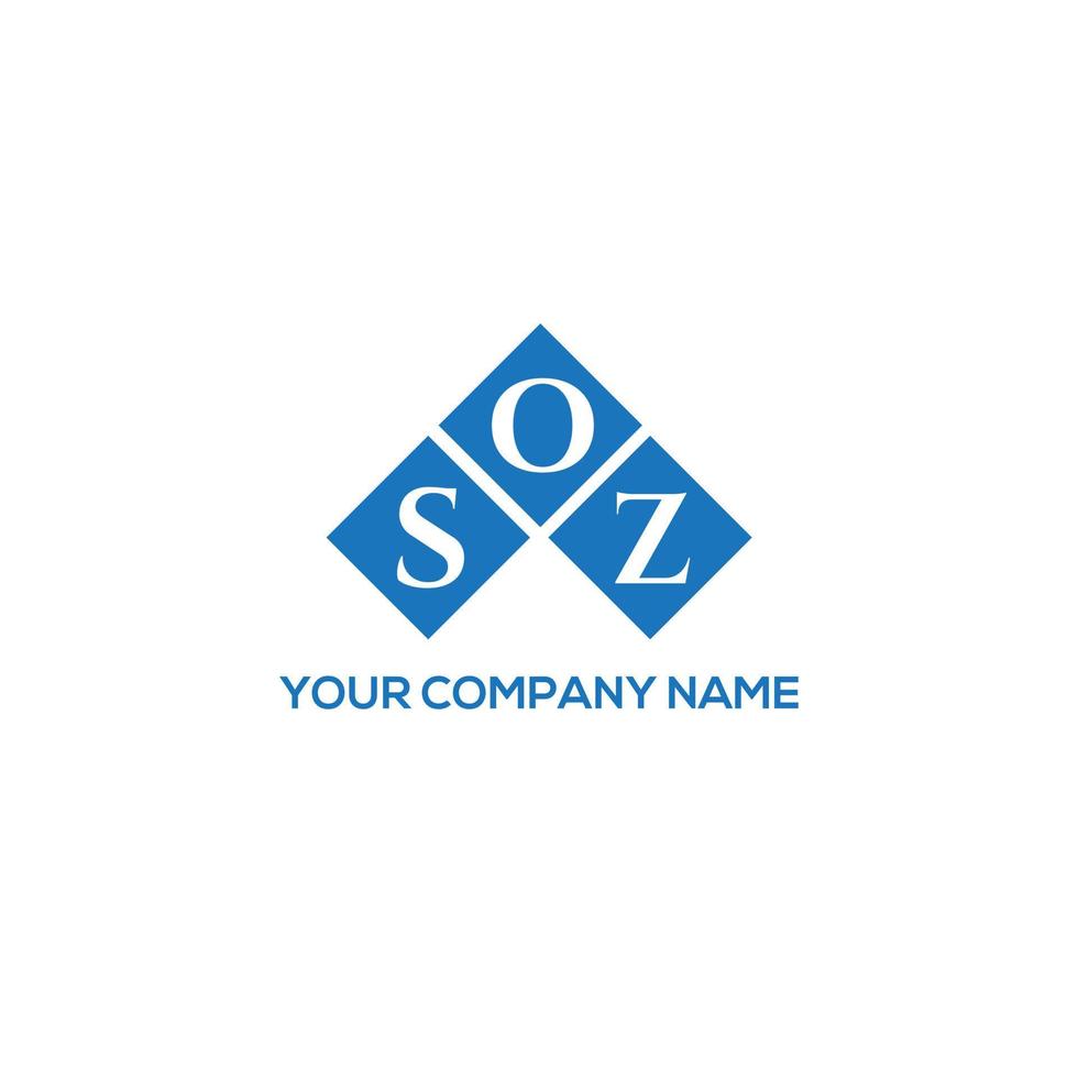 SOZ letter logo design on WHITE background. SOZ creative initials letter logo concept. SOZ letter design. vector