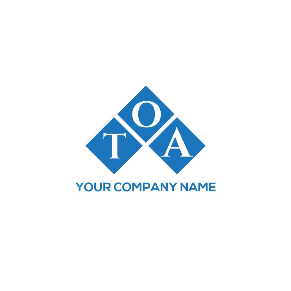 TOA letter logo design on WHITE background. TOA creative initials letter logo concept. TOA letter design. vector