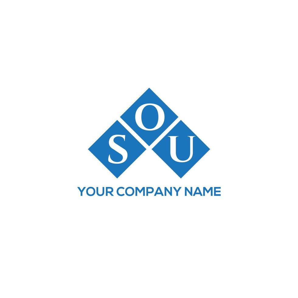 SOU letter logo design on WHITE background. SOU creative initials letter logo concept. SOU letter design. vector