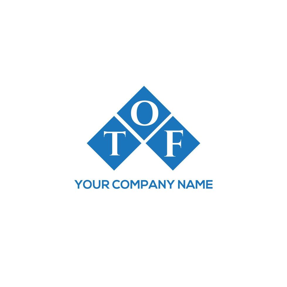 TOF creative initials letter logo concept. TOF letter design.TOF letter logo design on WHITE background. TOF creative initials letter logo concept. TOF letter design. vector