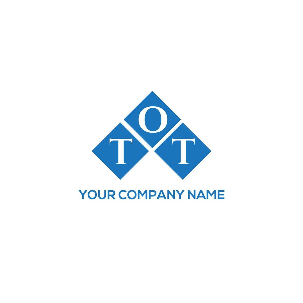 TOT letter logo design on WHITE background. TOT creative initials letter logo concept. TOT letter design. vector