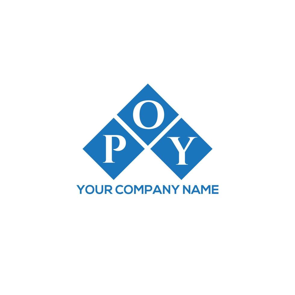 diseño de logotipo de letra poy sobre fondo blanco. concepto de logotipo de letra de iniciales creativas poy. diseño de letras poy. vector