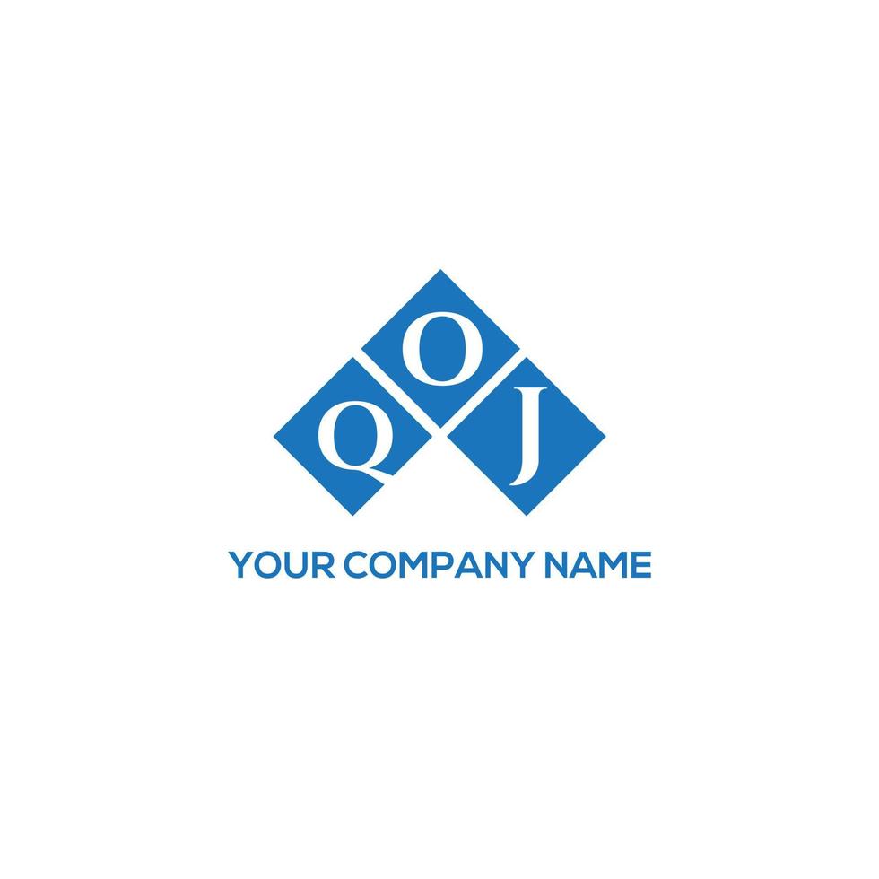 QOJ letter logo design on WHITE background. QOJ creative initials letter logo concept. QOJ letter design. vector