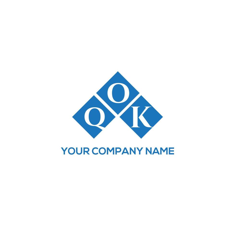 QOK letter logo design on WHITE background. QOK creative initials letter logo concept. QOK letter design. vector