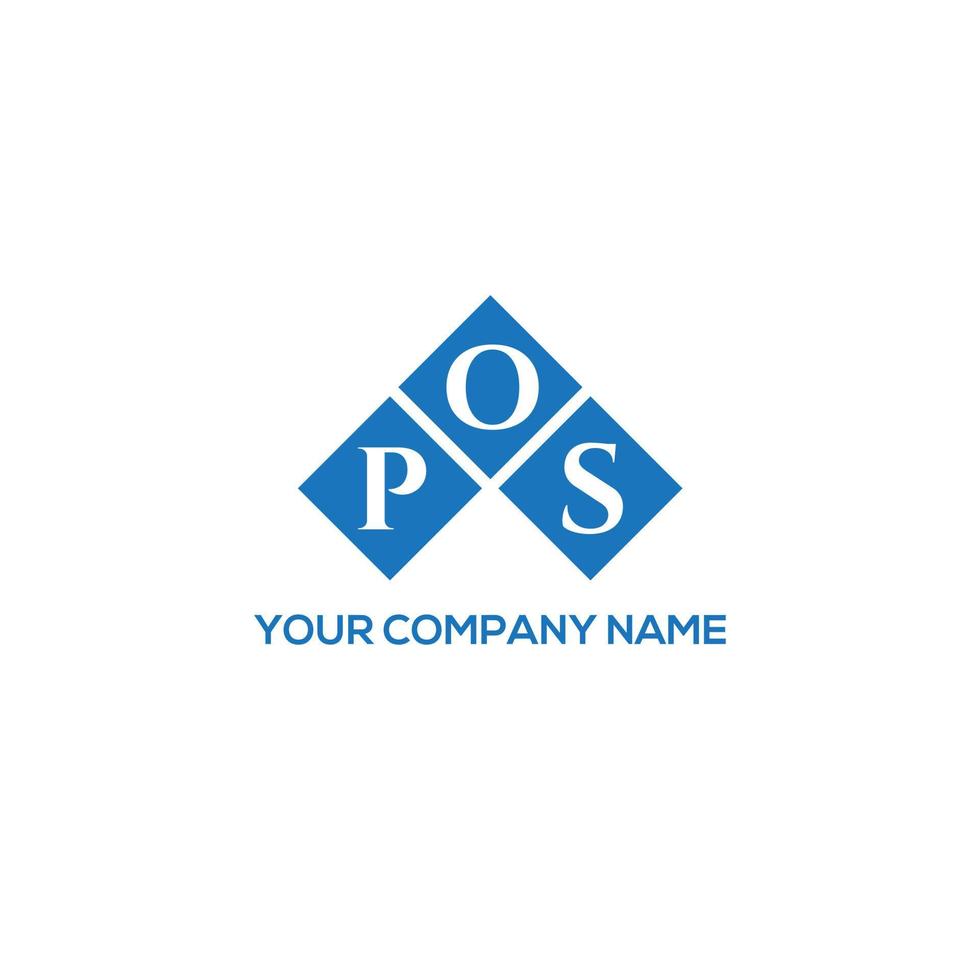 diseño de logotipo de letra pos sobre fondo blanco. concepto de logotipo de letra inicial creativa pos. diseño de carta pos. vector