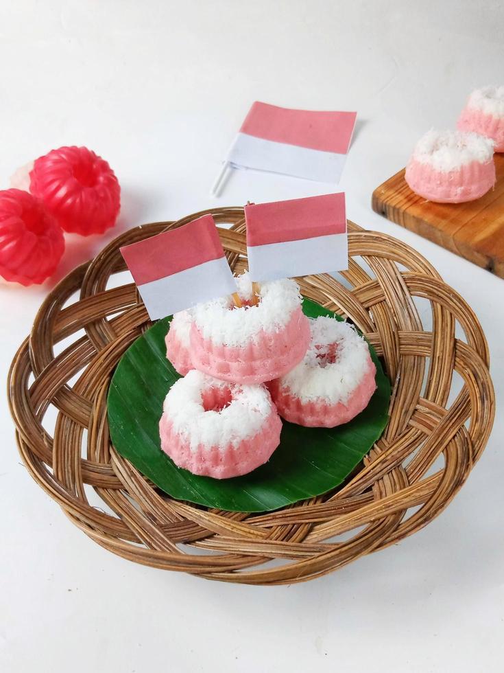 Traditional Cookies In independence Day In white Background photo