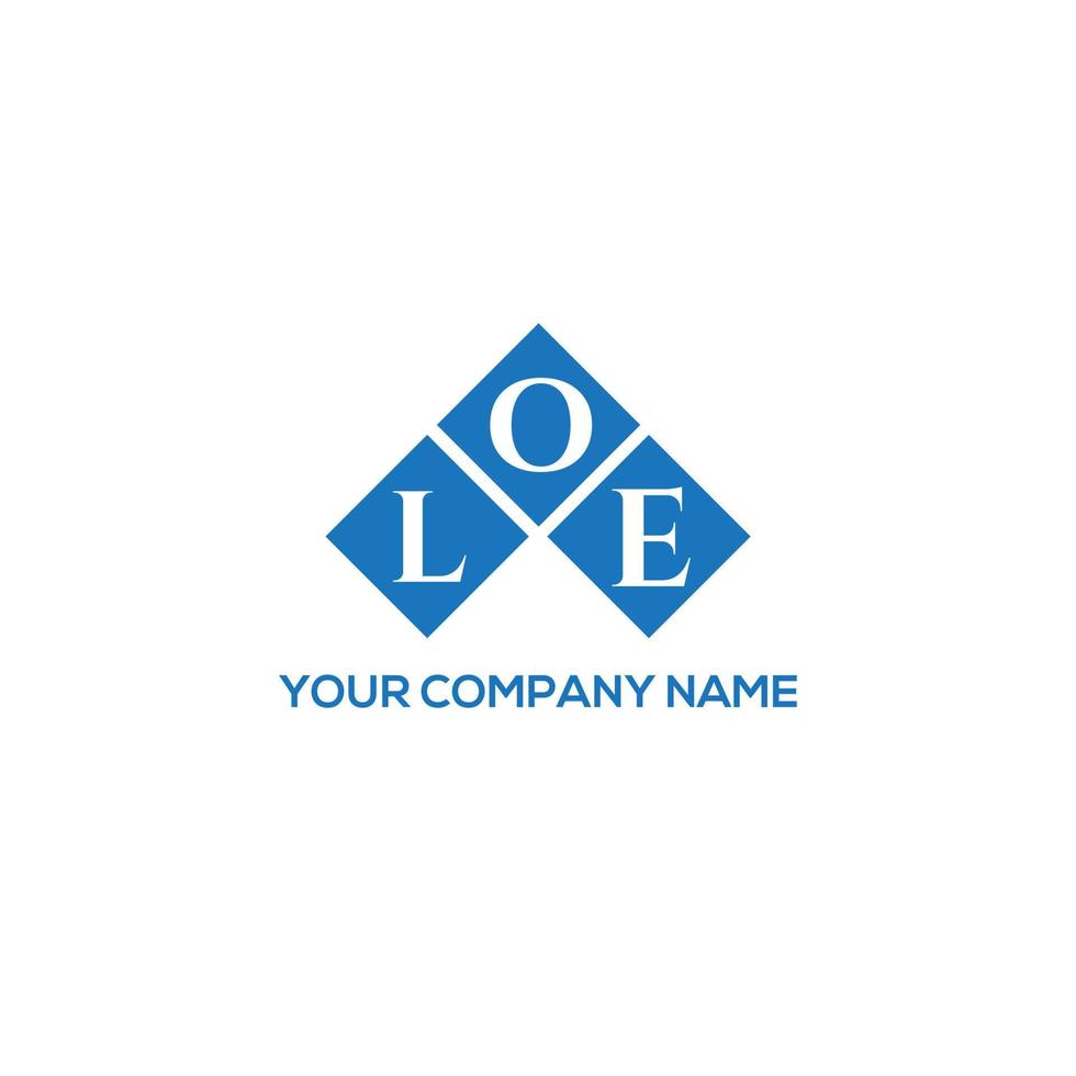 LOE letter logo design on WHITE background. LOE creative initials letter logo concept. LOE letter design. vector